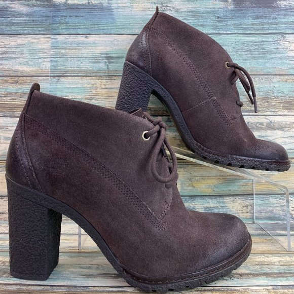 Timberland Shoes - Timberland Earthkeepers Glancy Ankle Booties Sz 8M Brown Lace Up Heeled Womens